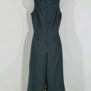 Black Plain Casual Jumpsuit (Women)