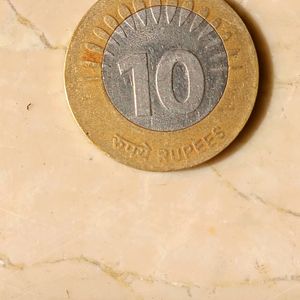 10 Rupees Center Dislocate Error Coin