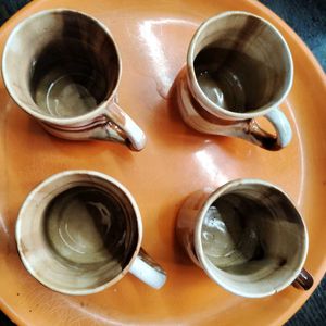 Ceramic Tea Cups Set Of 4