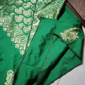 Green Saree(with Blouse)