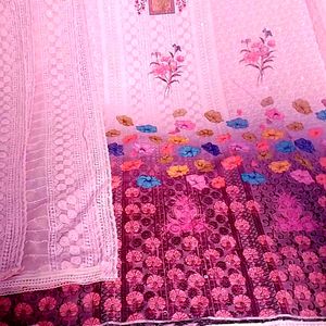 Digital Print Chikankari Work Suits