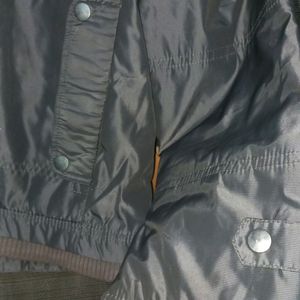 Black Colour Medium Size Jacket With Buttons Zip