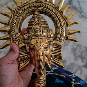 Metal Ganesh Ji Statue For Home Decor | Wall Hang