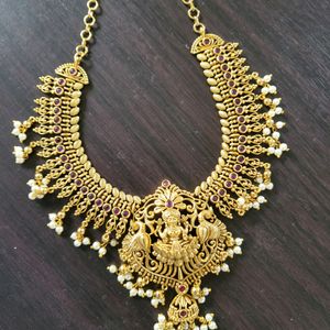 Antique Gold Lakshmi Amma Temple Jewellery