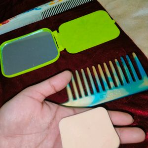 Comb With Mirror Makup Sapung