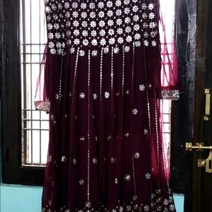 New Purple Anarkali Style Gown