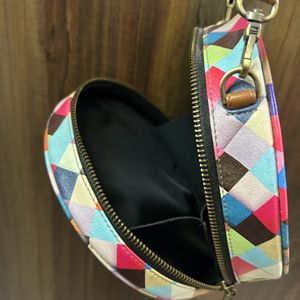 DailyObject Multicoloured Round Sling Bag