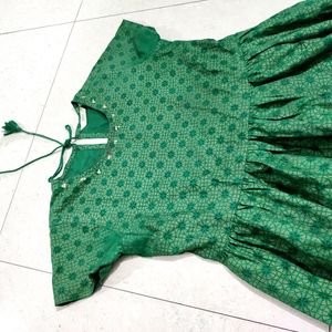 Max Brand Green Anarkali Kurti