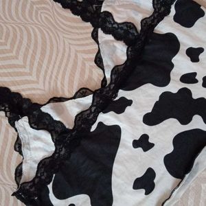 Cow print top