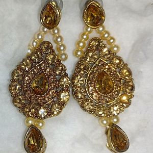 Golden Artificial Party Jewellery Set