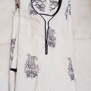 White Embroidery Kurta