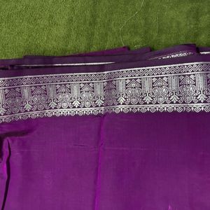 Purple Sari With Blouse