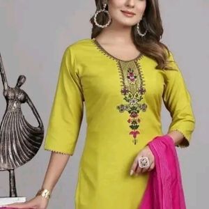 Kurta With Dupatta And Bottom wear