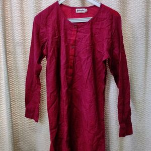 FabIndia Crimson Cotton Kurta