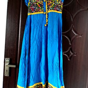 Elegant Royal Blue 💙 Flared Anarkali Kurta