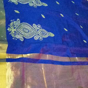 Gold Colour Pallu New Saree