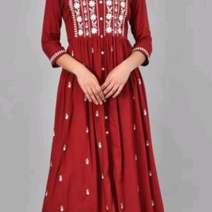 Red Ethnic Wear Kurti ❤️