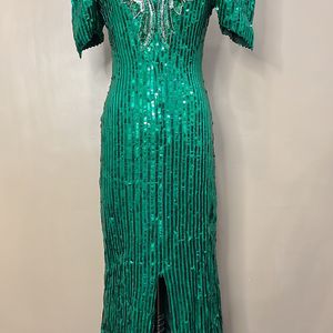 Green Embellished Dress