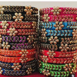 Combo Of 10 Handmade Silk Thread Bangles