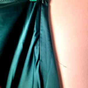 ZARA Bottle Green Long Party Wear Skirt