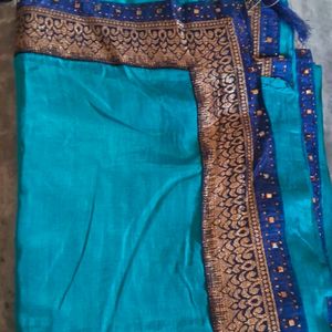 Sky Blue Stone Work Saree