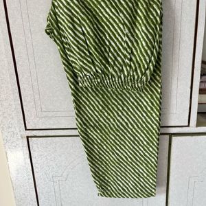 Green Kurti Pant N Dupata Set