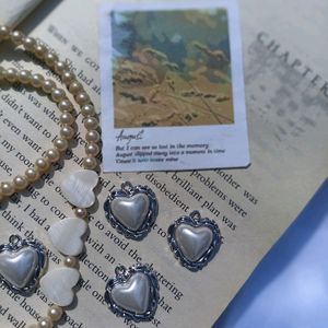 Vintage Silver Heart Pendant Charms I