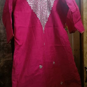 New Gotta Patti Work Chanderi Silk Kurta