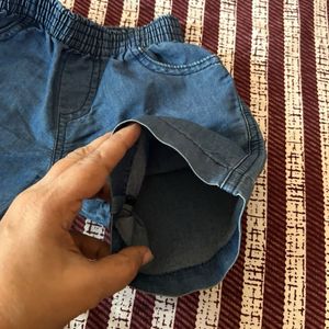 Denim Cotton Shorts For Boys Of 2-4 Age Group