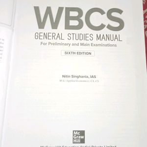 WBCS GENERAL STUDIES MANUAL,2022,6TH EDITION