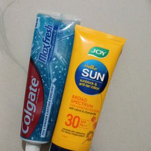 *Combo Offer *JOY Sunscreen And Colgate Maxfresh