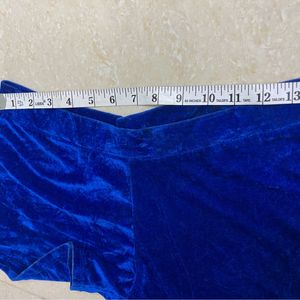 Blue Velvel Shorts