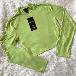 Forever21 Green Full Sleeves Top