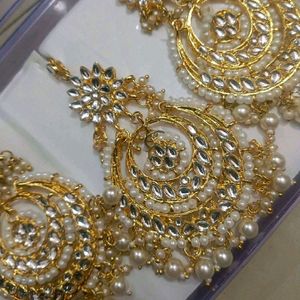 Few Seconds🥳 Kundan Earrings With Mangtika