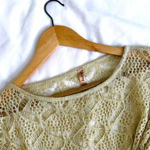 Pinterest Crochet Knitted Oversized Shinny Top