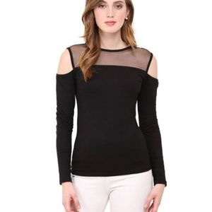 LE BORGEOIS CUT SHOULDER FULL SLEEVES TOP