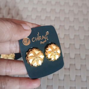 One Gram Gold Studs Earrings Combo Of 2