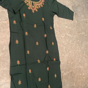 Embroidery Viscose Rayon Festive Kurti For Women