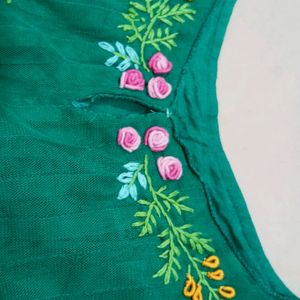 Dark Green Kurta Dupatta Set