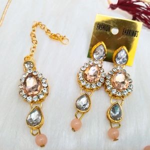 Jewellery Set (Peach Colour) Super Discount