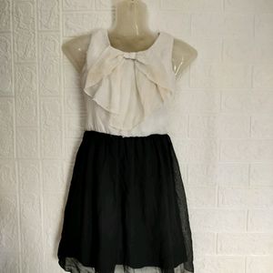 Black & White Mini Frock Dress