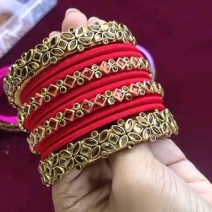 Big Combo set of Handcrafted Silk Thread Bangles