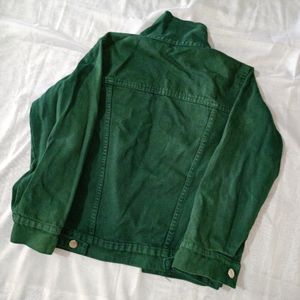 Women Denim Jacket Green