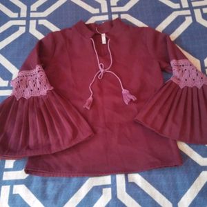 Maroon Top Party Wear