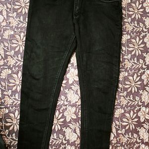 Mens Solid Black Jeans