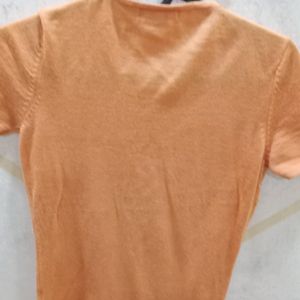 Orange Casual Wear T- Shirt