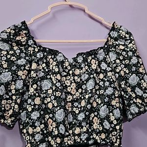 H&M Floral Crop Top