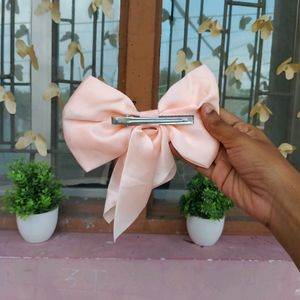 Peach Colour HairBow