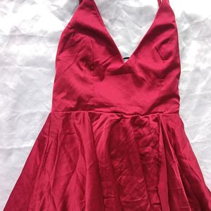 Brand New ( Shein) Red Satin  High Low Dress