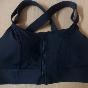 Adjustable Front Zip Sports Bra